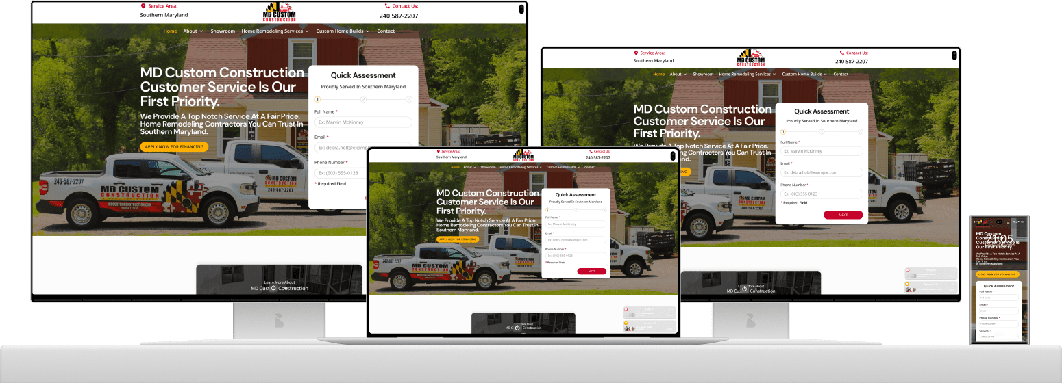 Md Custom Construction — Website Redesign &Amp; Development Md Custom Construction — Website Redesign &Amp; Development