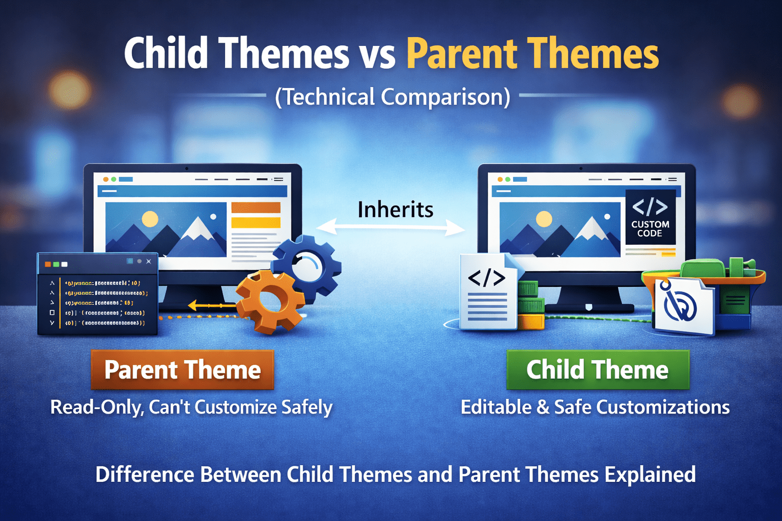 Difference Between Parent Theme and Child Theme