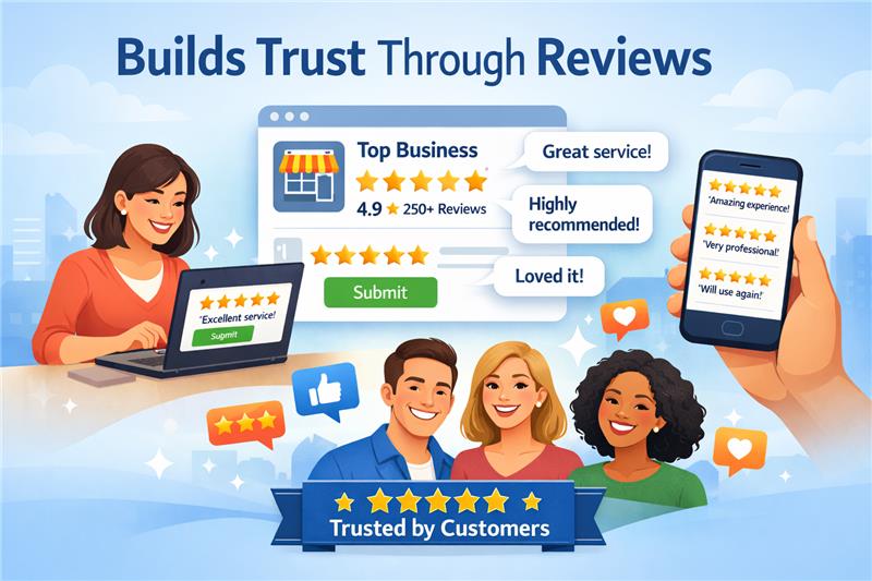2. Builds Trust Through Reviews