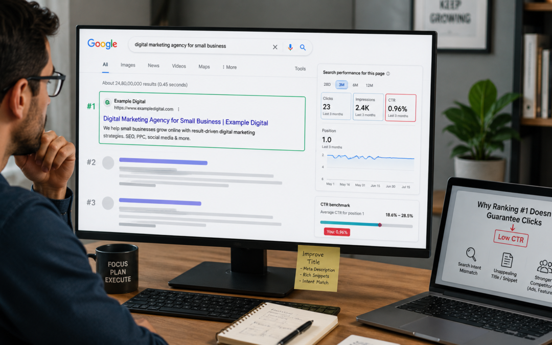 Why Ranking #1 Doesn’t Guarantee Clicks: A Practical Guide to Improving Organic CTR